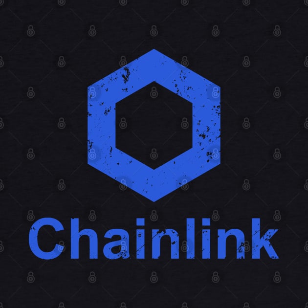 Chainlink LINK Distressed Cryptocurrency by BitcoinSweatshirts